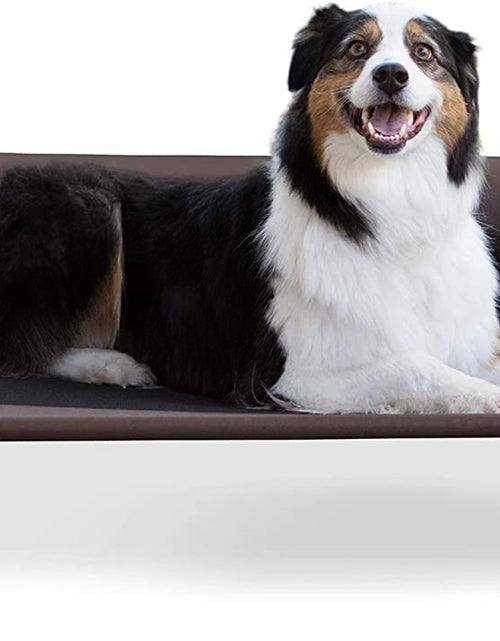 Load image into Gallery viewer, Original Bolster Pet Cot Outdoor Elevated Dog Bed with Removable Bolsters - Chocolate/Black Mesh
